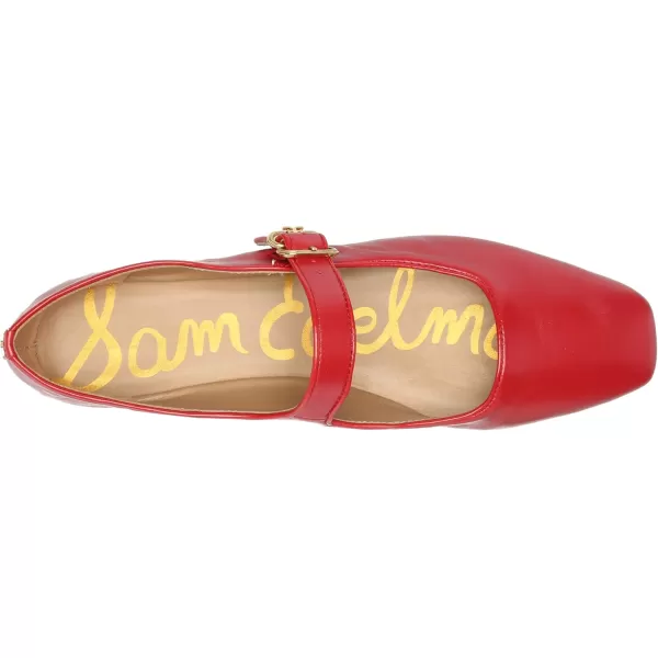 Sam Edelman Womens Michaela Mary Jane FlatScarlet