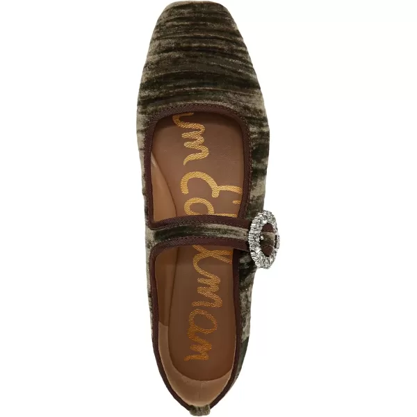 Sam Edelman Womens Michaela Mary Jane FlatWinter Moss Crystal