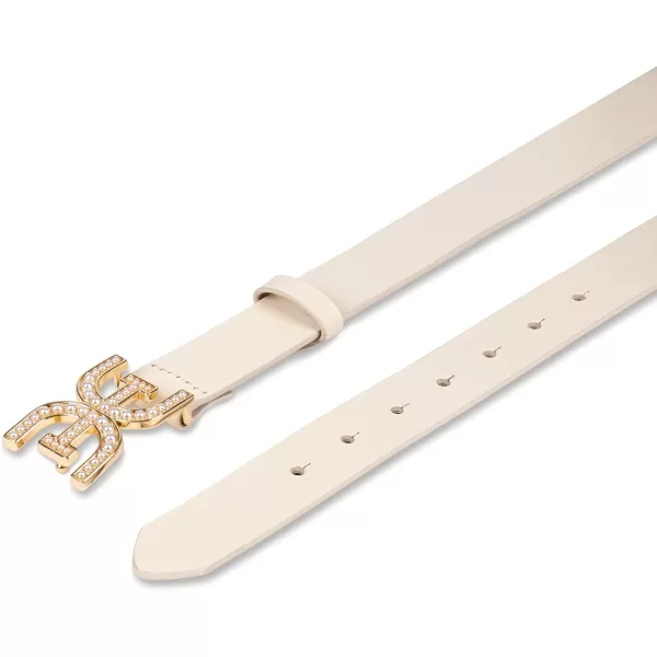 Sam Edelman Womens Pearl Embellished Doublee Logo Plaque Buckle BeltSam Edelman Womens Pearl Embellished Doublee Logo Plaque Buckle Belt