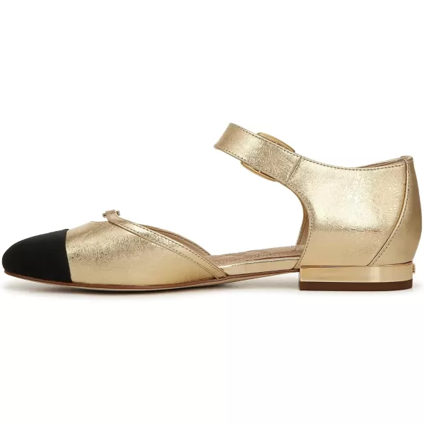 Sam Edelman Womens Rylie Mary Jane FlatAmber GoldBlack