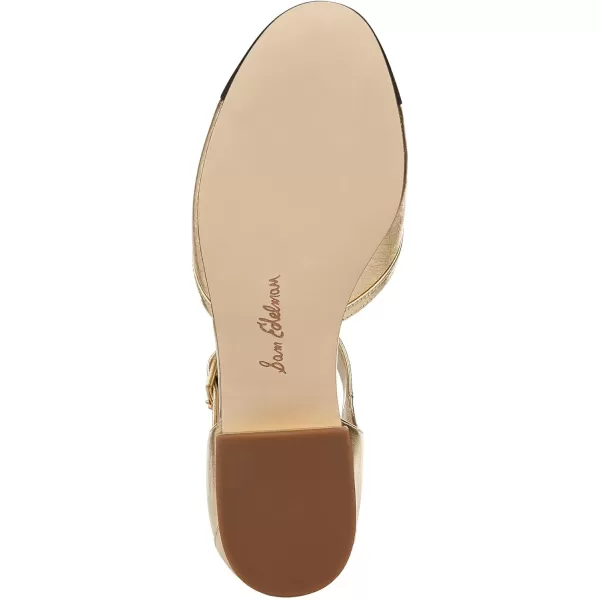 Sam Edelman Womens Rylie Mary Jane FlatAmber GoldBlack
