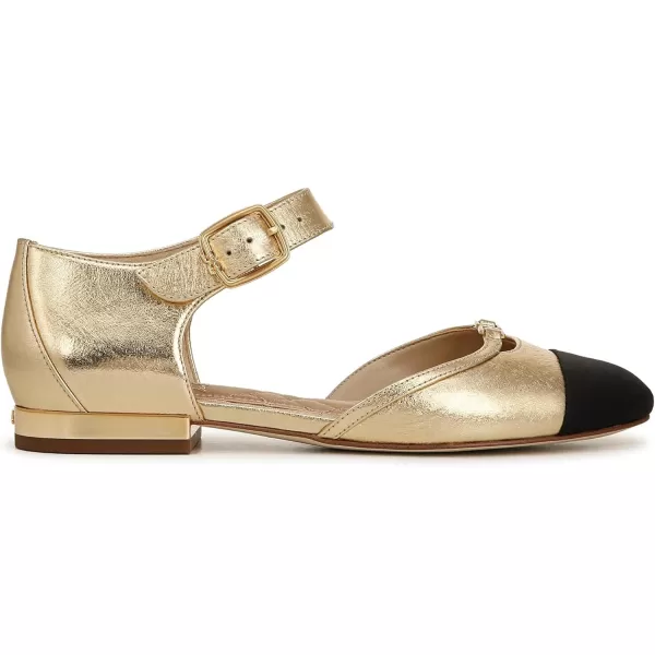 Sam Edelman Womens Rylie Mary Jane FlatAmber GoldBlack