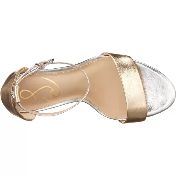 Sam Edelman Womens Yaro SandalGold LeafSoft Silver