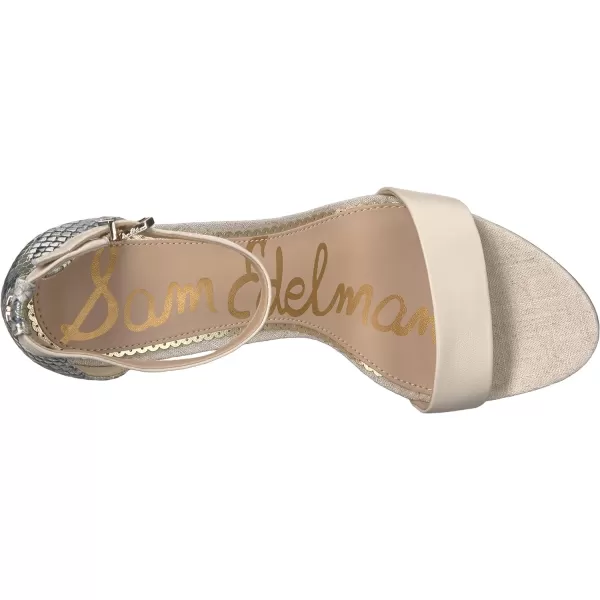 Sam Edelman Womens Yaro SandalModern IvoryBlackWhite Multi Snake Print