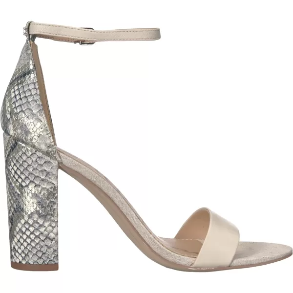 Sam Edelman Womens Yaro SandalModern IvoryBlackWhite Multi Snake Print