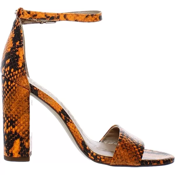 Sam Edelman Womens Yaro SandalNeon Orange Snake Print Leather