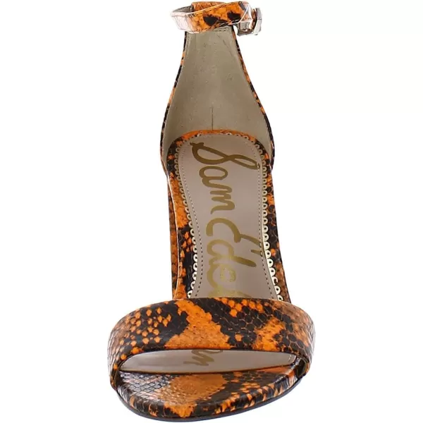 Sam Edelman Womens Yaro SandalNeon Orange Snake Print Leather