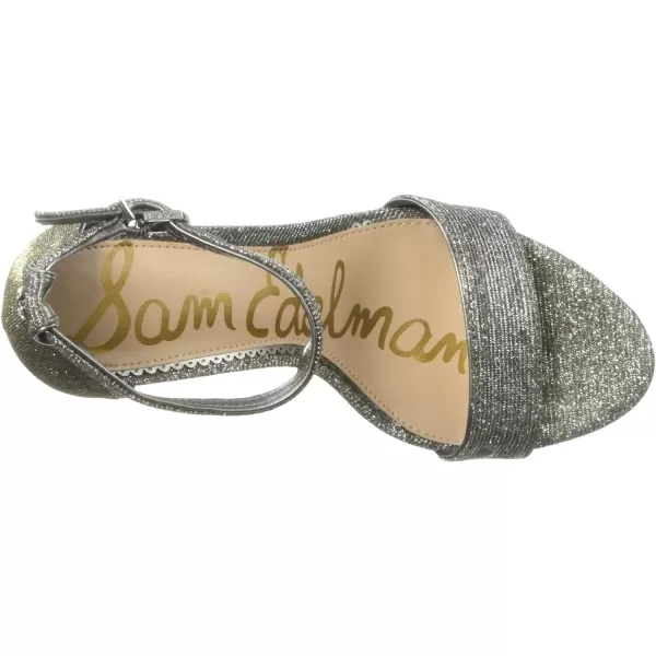 Sam Edelman Womens Yaro SandalSilverGold Leopard Glitz Mesh