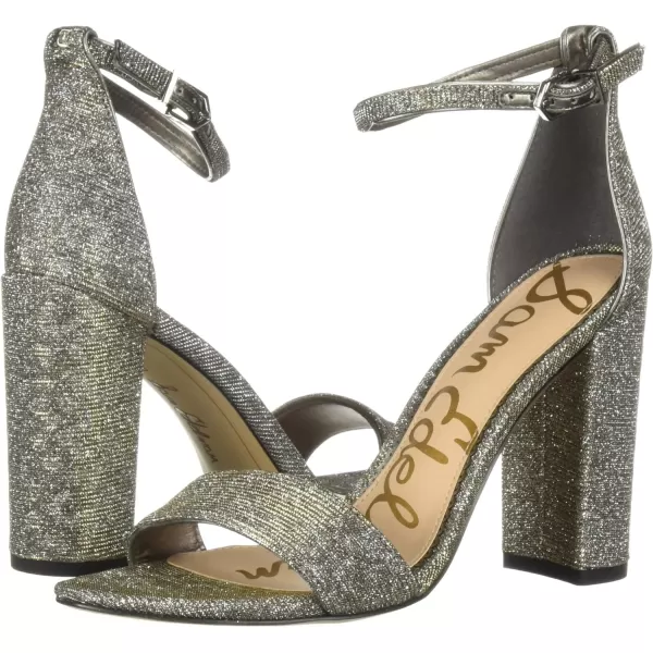 Sam Edelman Womens Yaro SandalSilverGold Leopard Glitz Mesh