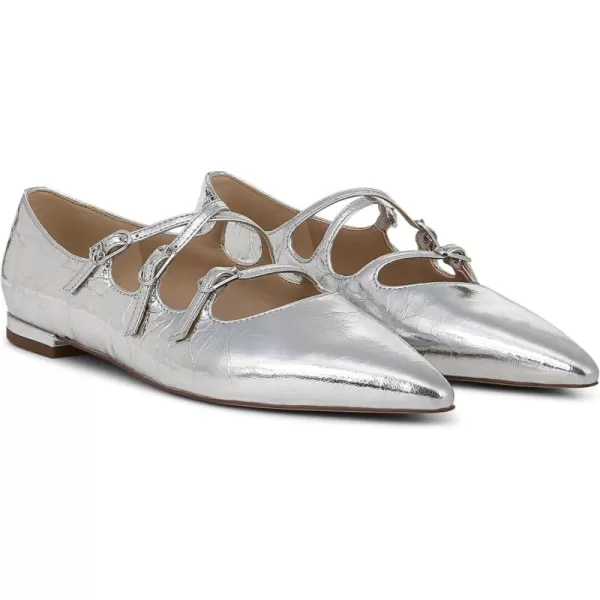 Sam Edelman Womens Cass Mary Jane FlatSoft Silver