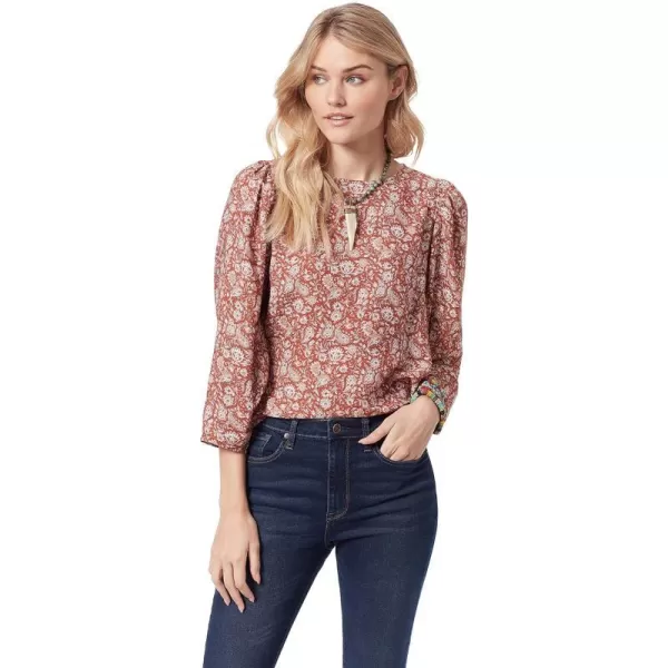 Sam Edelman Womens Clementine Puff Sleeve TopCanyon Blossom  Ginger Bread