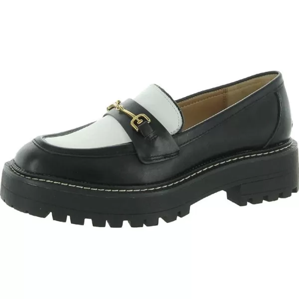 Sam Edelman Womens Laurs LoaferBlackBright White Leather