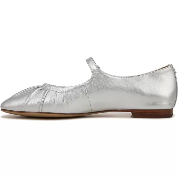 Sam Edelman Womens Micah Mary Jane FlatSoft Silver