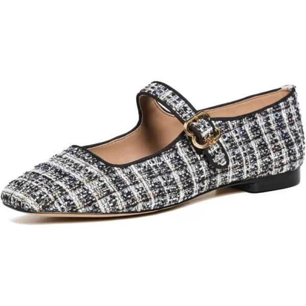 Sam Edelman Womens Michaela Mary Jane FlatBlack Multi Boucle