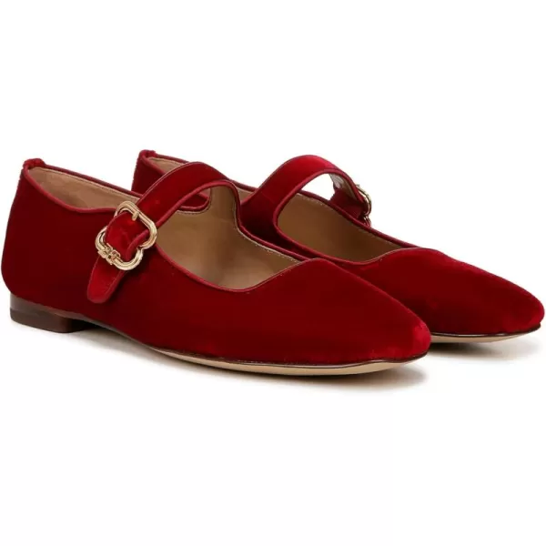 Sam Edelman Womens Michaela Mary Jane FlatBright Scarlet