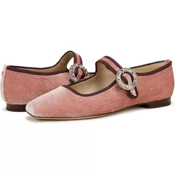 Sam Edelman Womens Michaela Mary Jane FlatWinter Peony Crystal