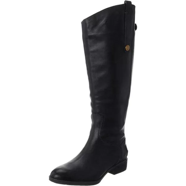 Black Leather Wide Calf