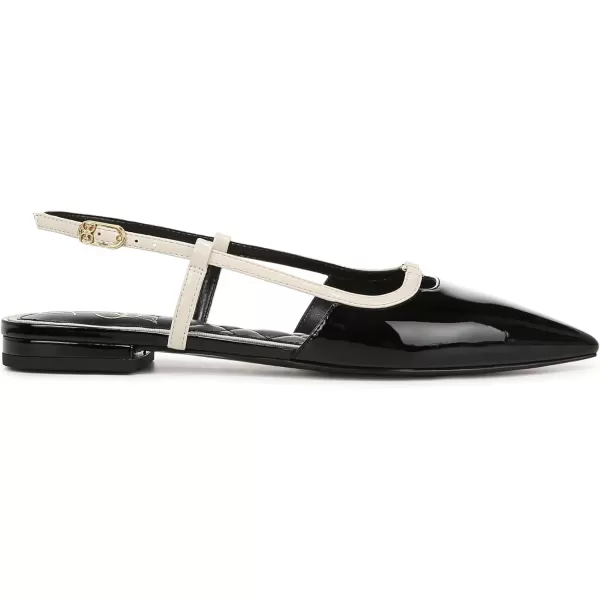 Sam Edelman Womens Cohen Ballet FlatBlack PatentAlpine Ivory