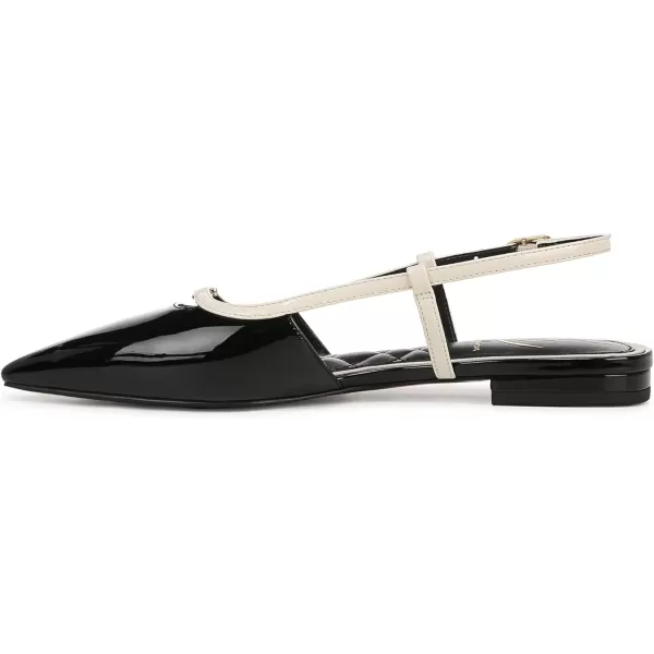 Sam Edelman Womens Cohen Ballet FlatBlack PatentAlpine Ivory
