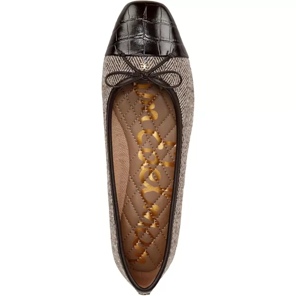 Sam Edelman Womens Marley Ballet FlatBrown Houndstooth Multi