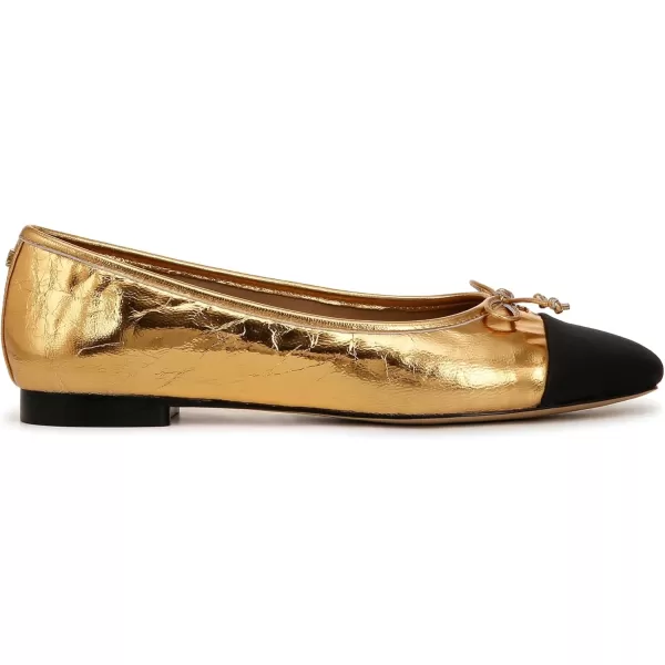 Sam Edelman Womens Marley Ballet FlatMedallion GoldBlack