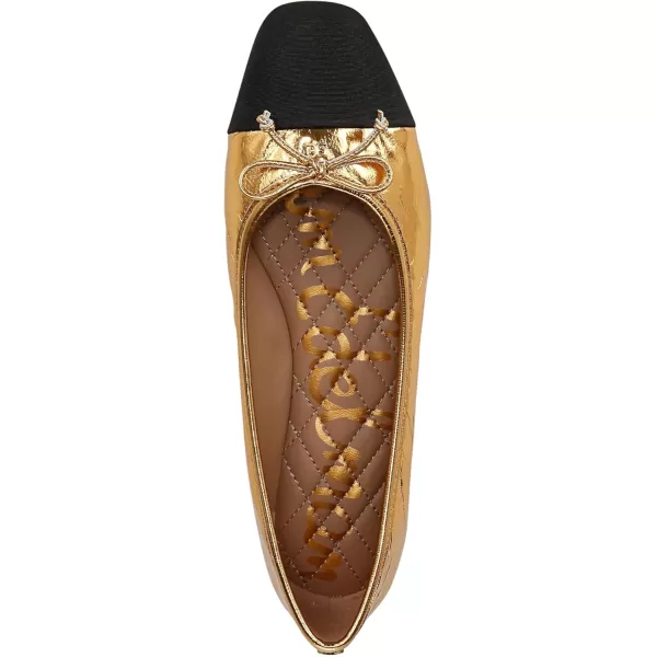 Sam Edelman Womens Marley Ballet FlatMedallion GoldBlack