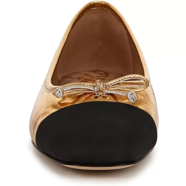 Sam Edelman Womens Marley Ballet FlatMedallion GoldBlack