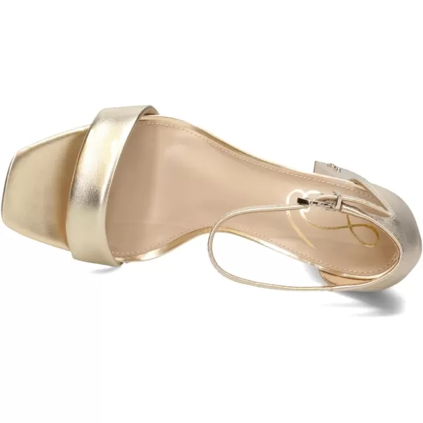 Sam Edelman Womens Daniella Block Heel SandalMolten Gold Metallic Leather