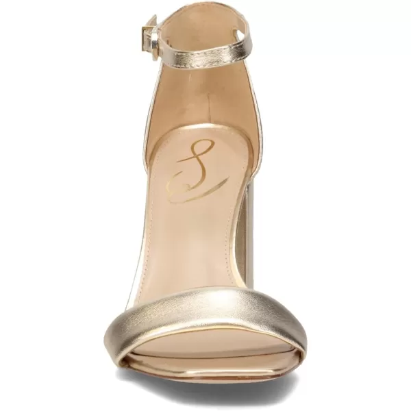 Sam Edelman Womens Daniella Block Heel SandalMolten Gold Metallic Leather