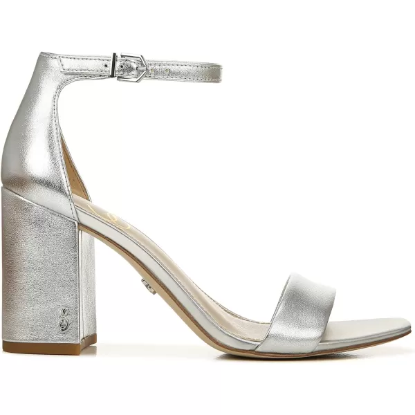 Sam Edelman Womens Daniella Block Heel SandalSoft Silver