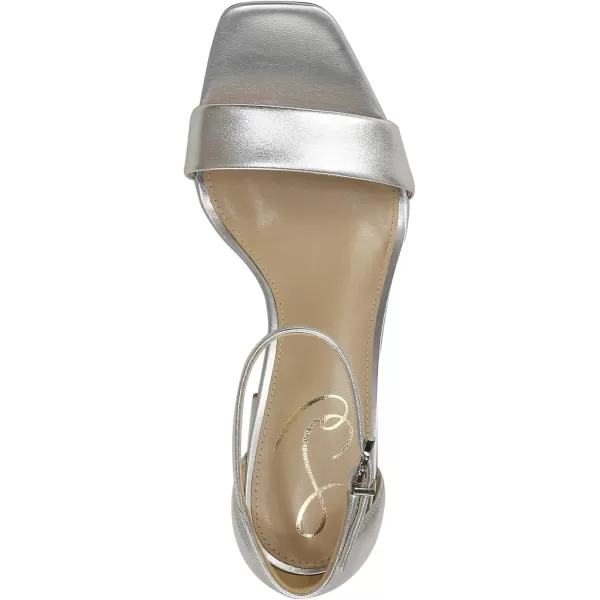 Sam Edelman Womens Daniella Block Heel SandalSoft Silver