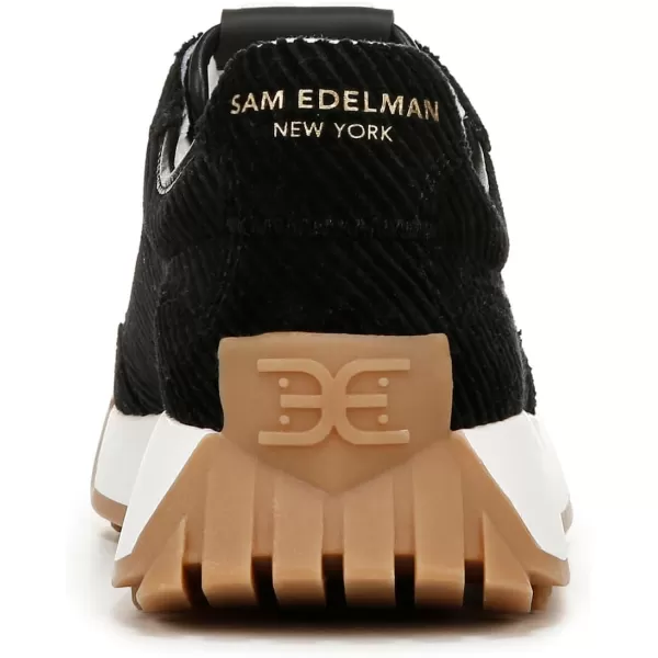 Sam Edelman Womens Langley Lace Up SneakerBlack Corduroy