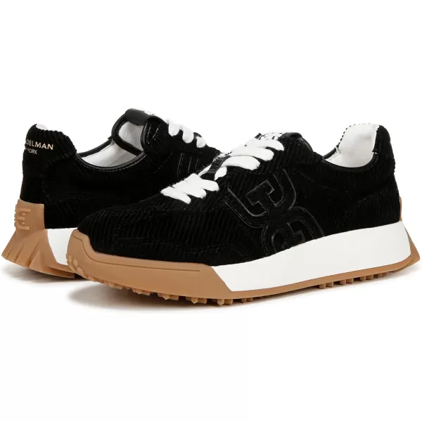 Sam Edelman Womens Langley Lace Up SneakerBlack Corduroy