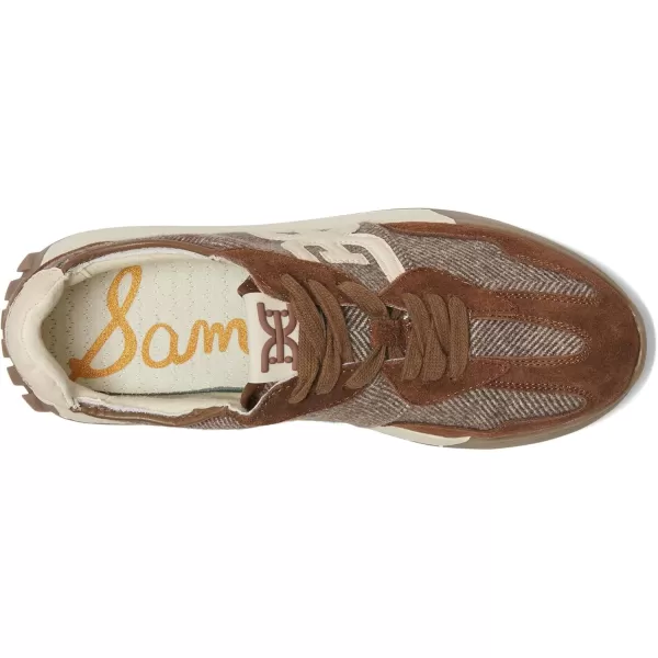 Sam Edelman Womens Langley Lace Up SneakerBrown Houndstooth Multi
