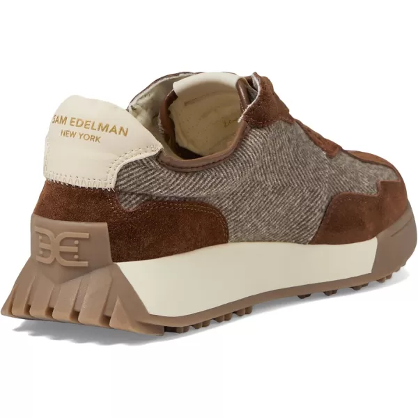 Sam Edelman Womens Langley Lace Up SneakerBrown Houndstooth Multi