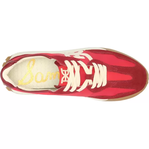 Sam Edelman Womens Langley Lace Up SneakerDeep Scarlet