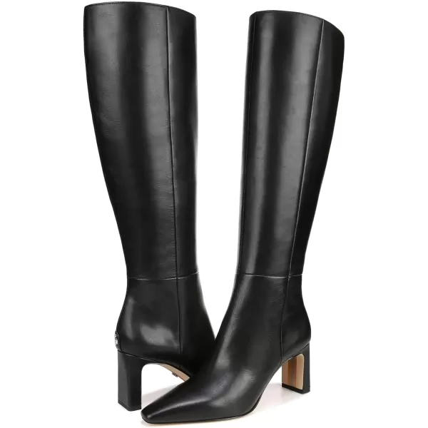 Sam Edelman Womens Sylvia Knee High BootBlack Leather Wide Calf