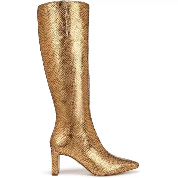 Sam Edelman Womens Sylvia Knee High BootMedallion Gold Snake Wide Calf