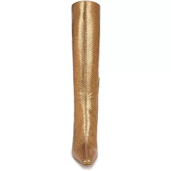 Sam Edelman Womens Sylvia Knee High BootMedallion Gold Snake Wide Calf