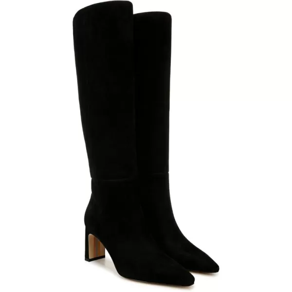 Black Suede Wide Calf