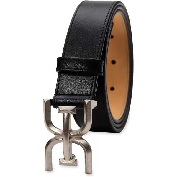 Sam Edelman Womens Fashion DoubleE Plaque Logo Buckle Slim Textured Belt for Jeans Dresses and TrousersBlack