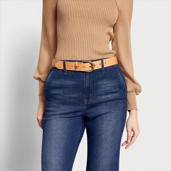 Sam Edelman Womens Western Style Embroidered Leather Fashion Belt for Jeans Trousers and DressesSaddle Embroidered