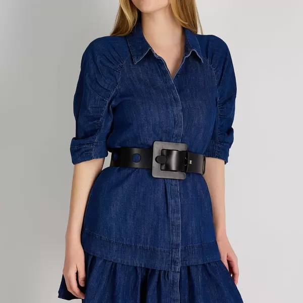 Sam Edelman Womens Wide Width Fashion Belts for Dresses and SkirtsBlack