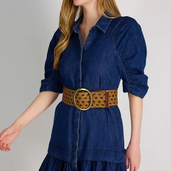 Sam Edelman Womens Wide Width Fashion Belts for Dresses and SkirtsBrown