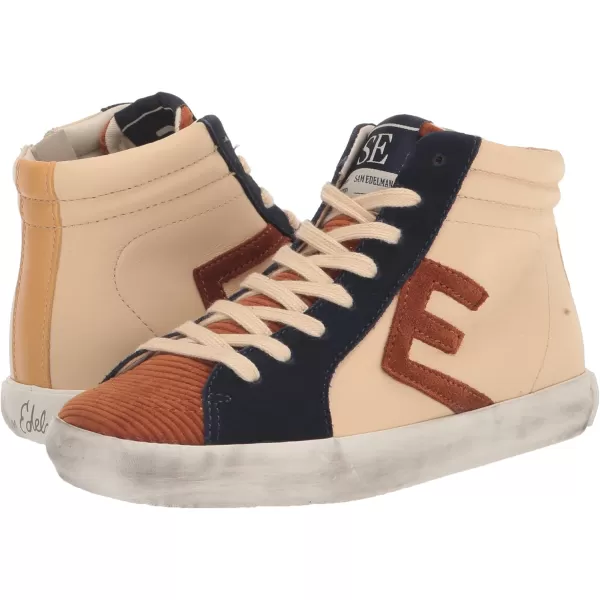 imageSam Edelman Girls Poppy Lace Up SneakerEggshellMustardBaltic Navy