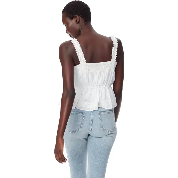 imageWomens Adeline Lace Peasant Tank TopBright White