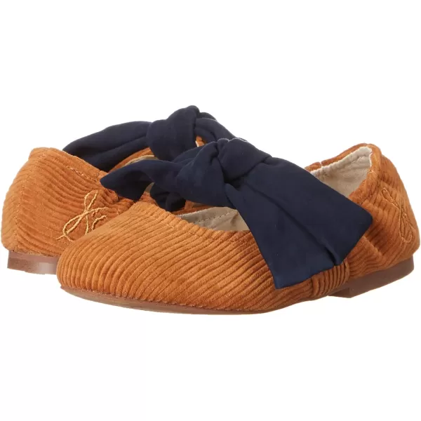 imageSam Edelman Girls Felicity Ballet FlatMustardBaltic Navy