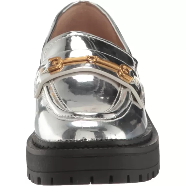 imageSam Edelman Girls Laurs Lug Sole LoaferSoft Silver