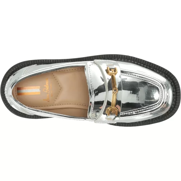 imageSam Edelman Girls Laurs Lug Sole LoaferSoft Silver