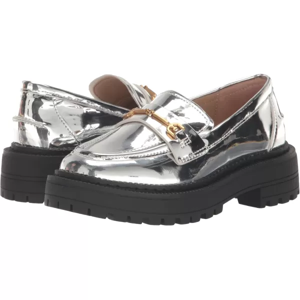 imageSam Edelman Girls Laurs Lug Sole LoaferSoft Silver
